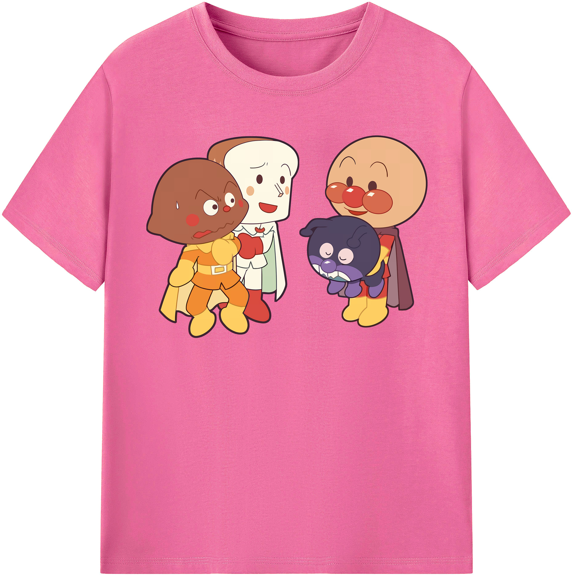 （画像用） アンパンマン Anpanman レディースカジュアルプリントTシャツ（綿100％）